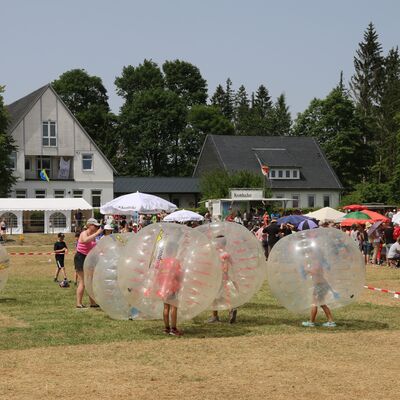 Bild vergr&ouml;&szlig;ern: Giller-Bergturnfest: Großer Spaß mit den "Bubble-Balls"