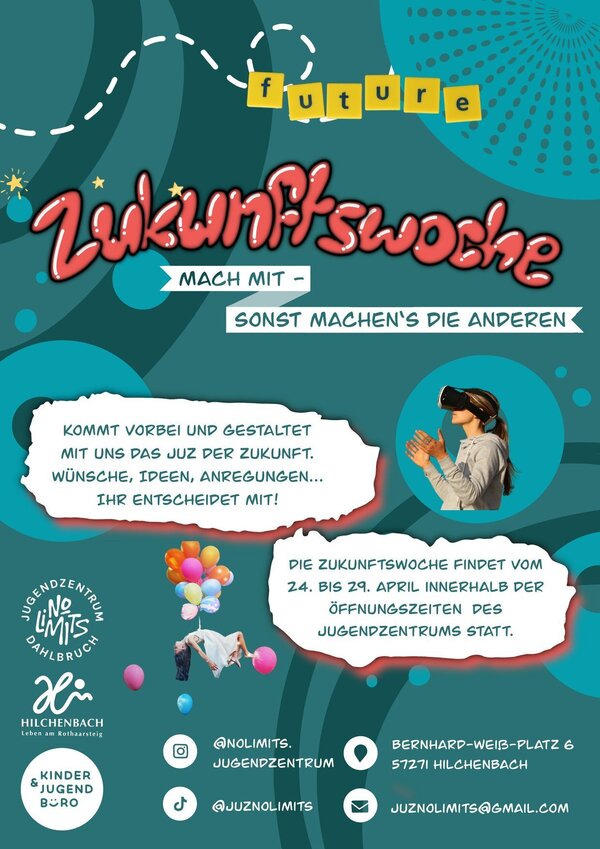 Im Rahmen der Zukunftswoche im NoLimits k&ouml;nnen Kinder, Jugendliche und junge Erwachsene die Zukunft des Jugendzentrums mitgestalten.