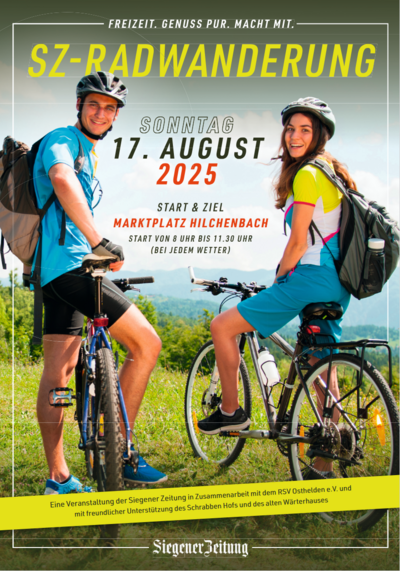 Bild vergr��ern: Deckblatt Flyer SZ Radwanderung