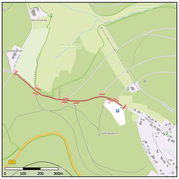 Straßensperrung Gillerbergstraße