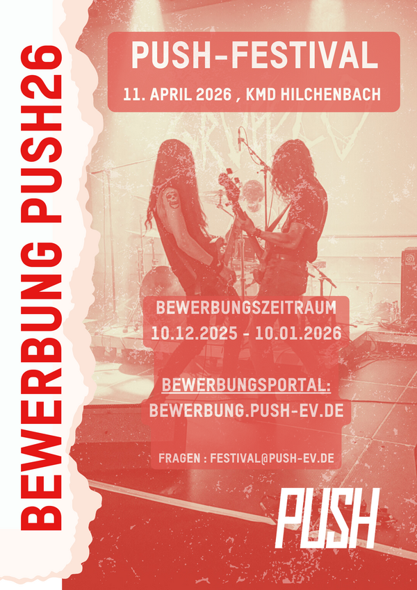 Plakat Bewerbungsstart PUSH-Festival