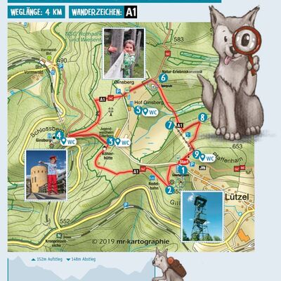 Kartenausschnitt Familienwandertag