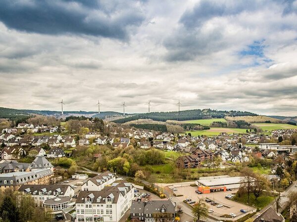 Blick auf den Bürgerwindpark in Hilchenbach