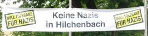 Bild vergr&ouml;&szlig;ern: Banner Keine Nazis in Hilchenbach