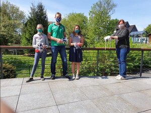 Bild vergr&ouml;&szlig;ern: Masken nähen Bildungsinsel Celenus Fachklinik