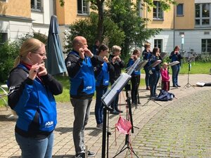 Bild vergr&ouml;&szlig;ern: Masken nähen Bildungsinsel Alloheim