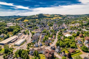 Bild vergr&ouml;&szlig;ern: Luftaufnahme Hilchenbach Einkaufszentrum