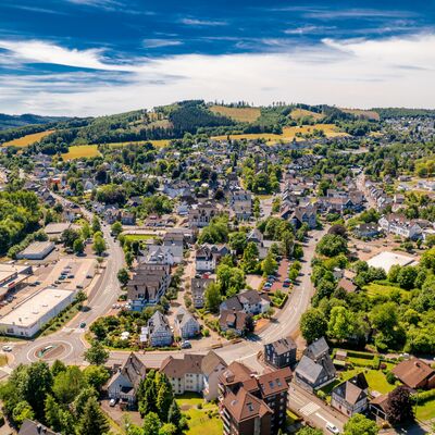 Luftaufnahme Hilchenbach Einkaufszentrum