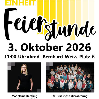 Plakat Feierstunde "Tag der deutschen Einheit"