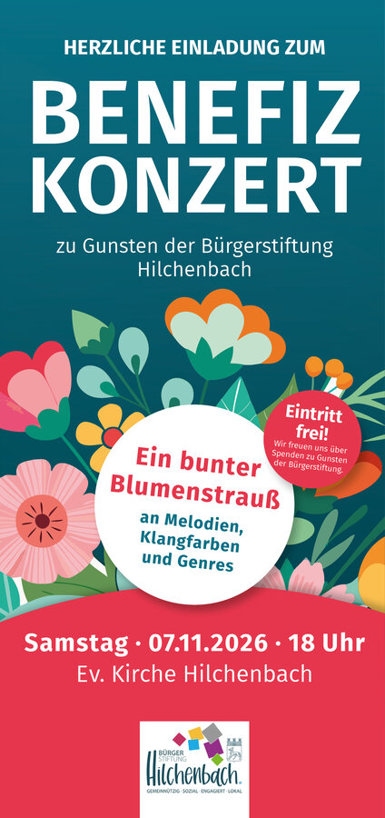Bild vergr&ouml;&szlig;ern: Flyer des Benefiz-Konzert der Bürgerstiftung Hilchenbach