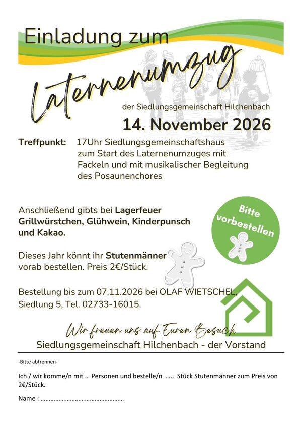 Bild vergr&ouml;&szlig;ern: Laternenumzug der Siedlungsgemeinschaft Hilchenbach